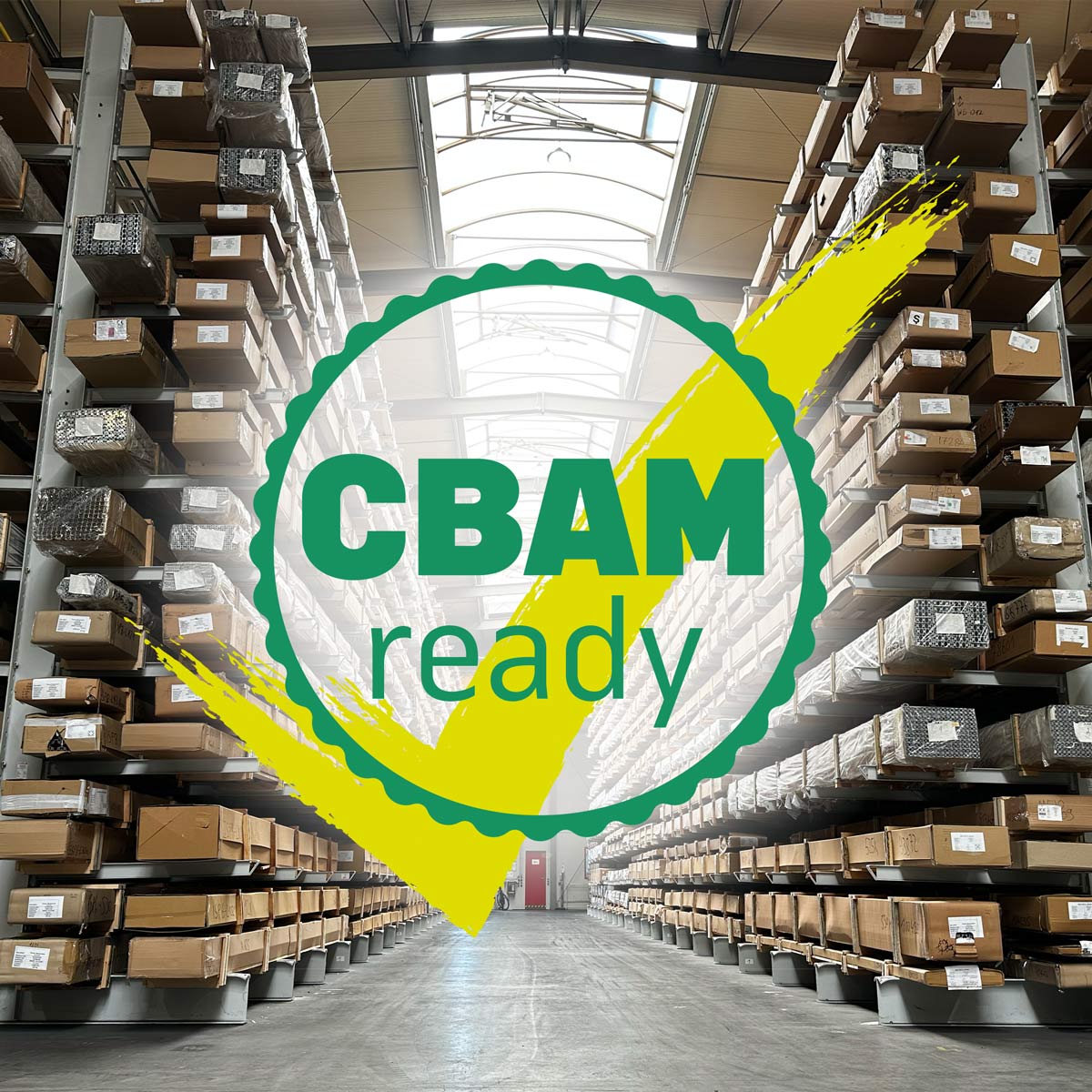 Lager mit CBAM geprüften Aluminiumprofilen