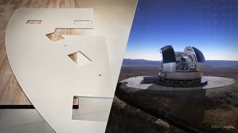 Das Extremely Large Telescope (ELT) mit LUXBOARD Platten als Fundament für die Super-Kamera MICADO