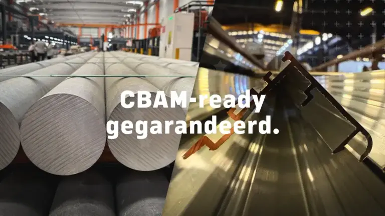 Billetsin de persfabriek en profielen in het magazijn – CBAM-ready