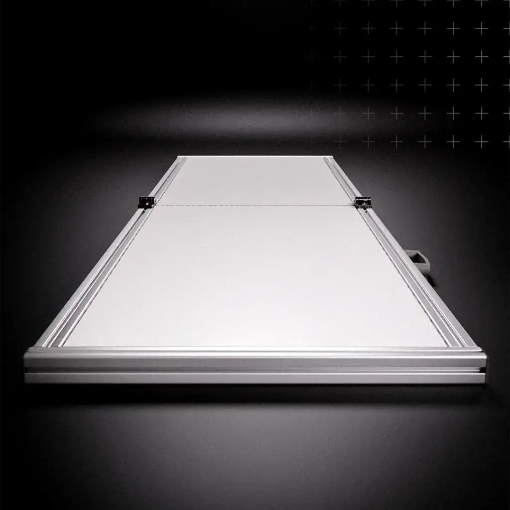 Darts-Oche aus NNK® Maschinenbauprofilen, NNK® Zubehör und ALUCORE® Aluminium-Verbundplatten