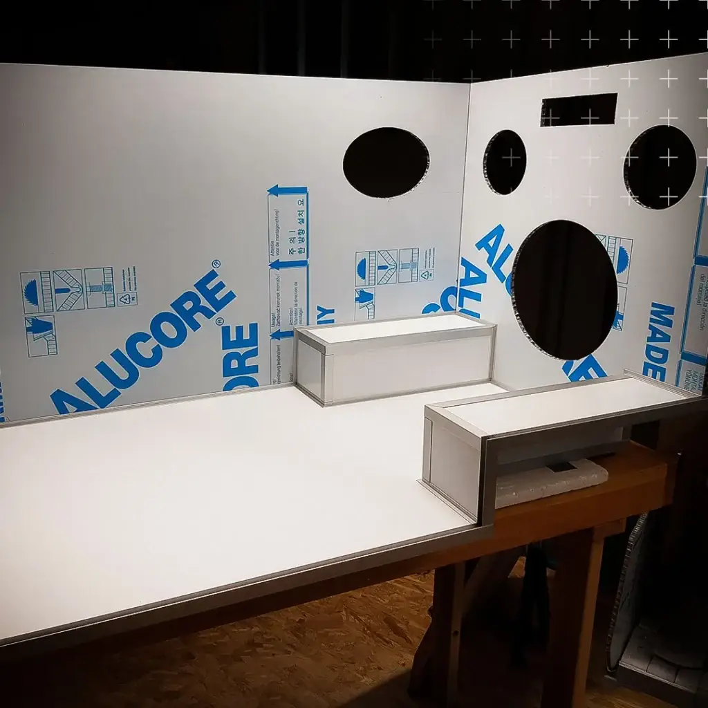 Gefräste ALUCORE Aluminium-Verbundplatten